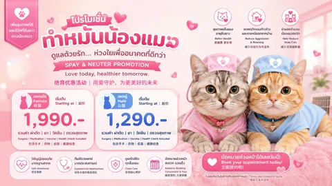 โปรโมชั่นทำหมันน้องแมว